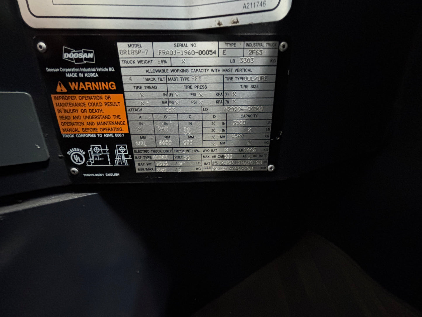 DOOSAN BR18SP-7