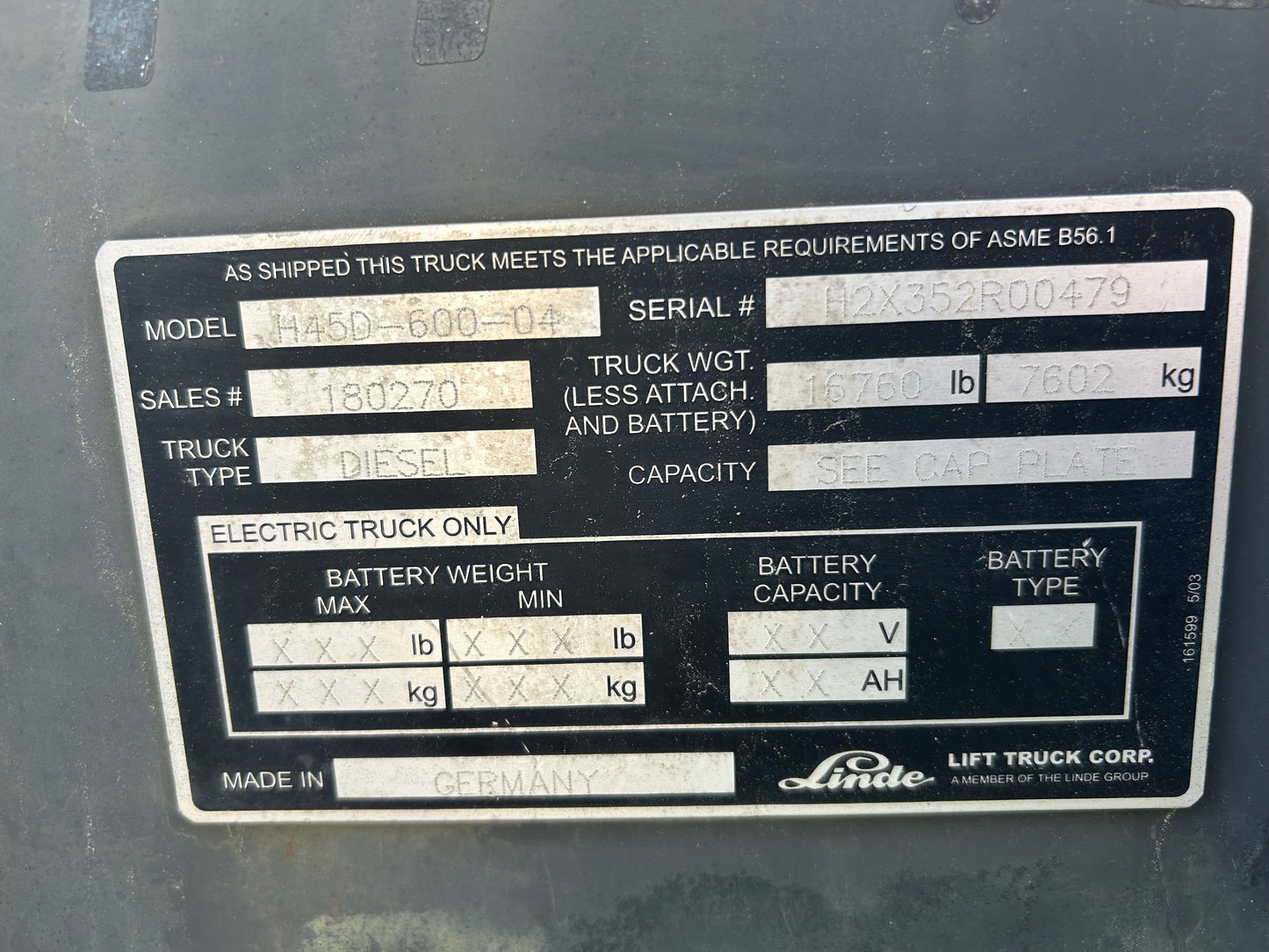 2004 LINDE H45D