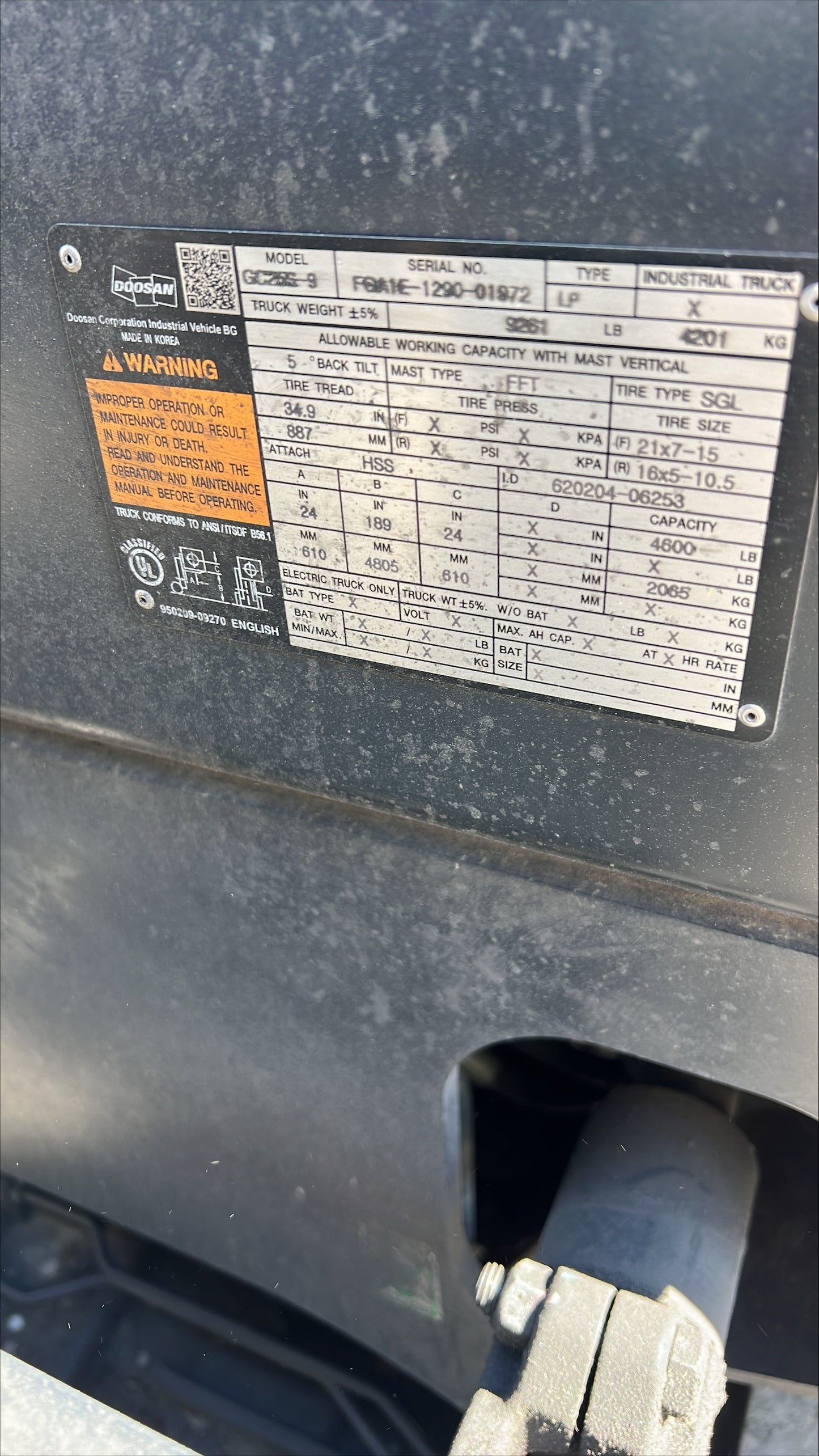 2021 DOOSAN GC25S-9