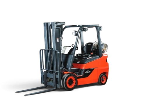 Burwell Material Handling Linde HT27CT LPG cushion tire forklift with 5,500 lb capacity for warehouse operations