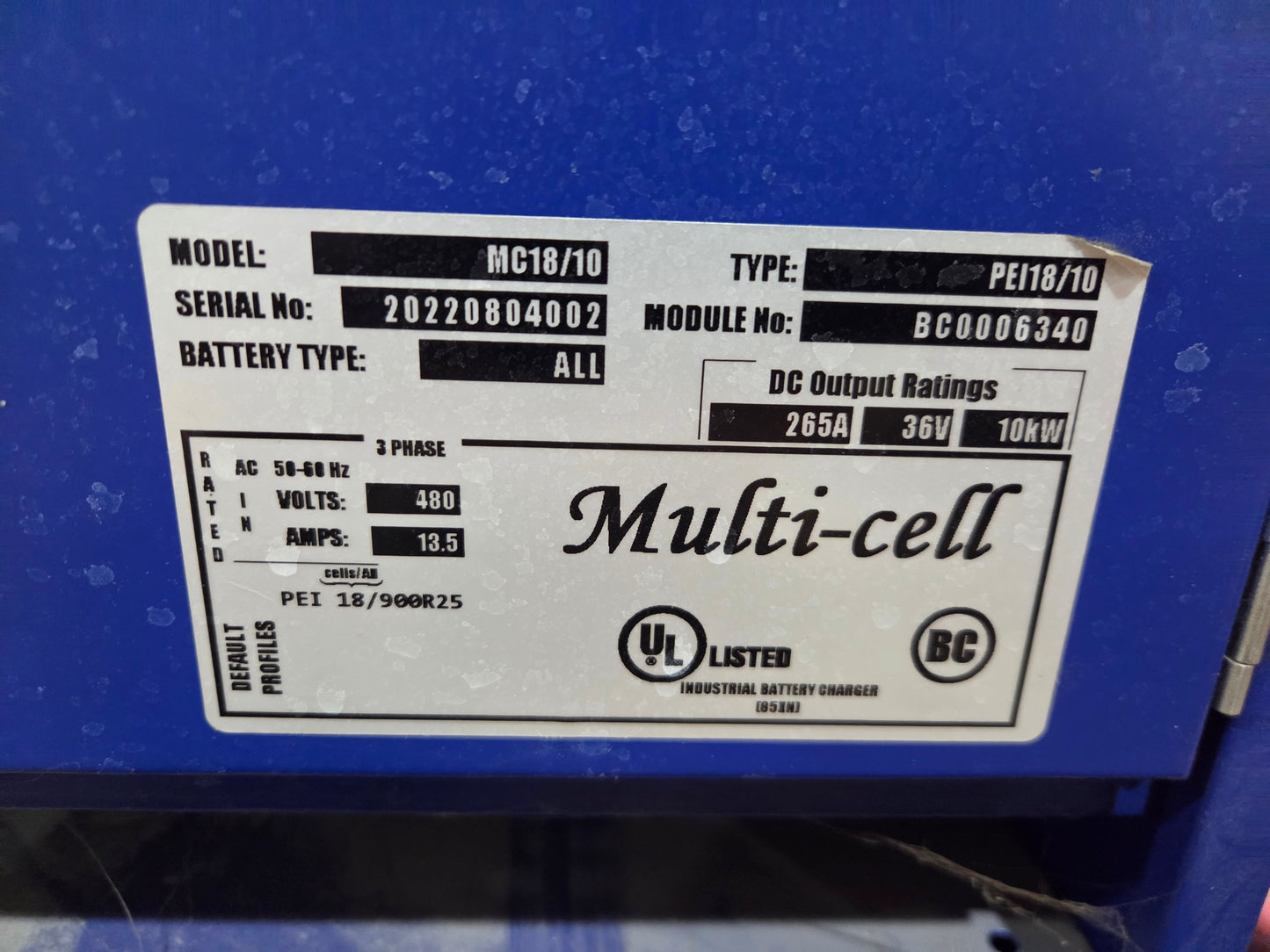 Infinity 36 Volt Industrial Charger