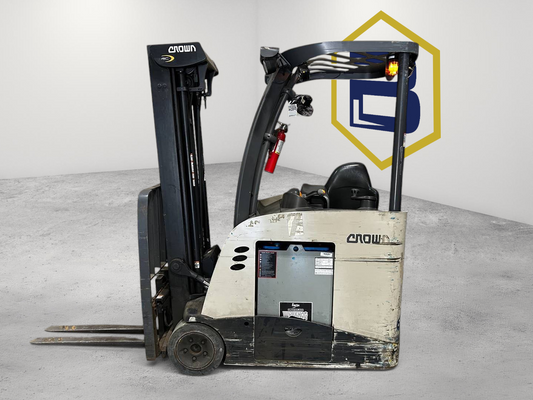 Burwell Material Handling used 2019 Crown RC5545-40 electric stand-up counterbalance forklift with 4,000 lb capacity