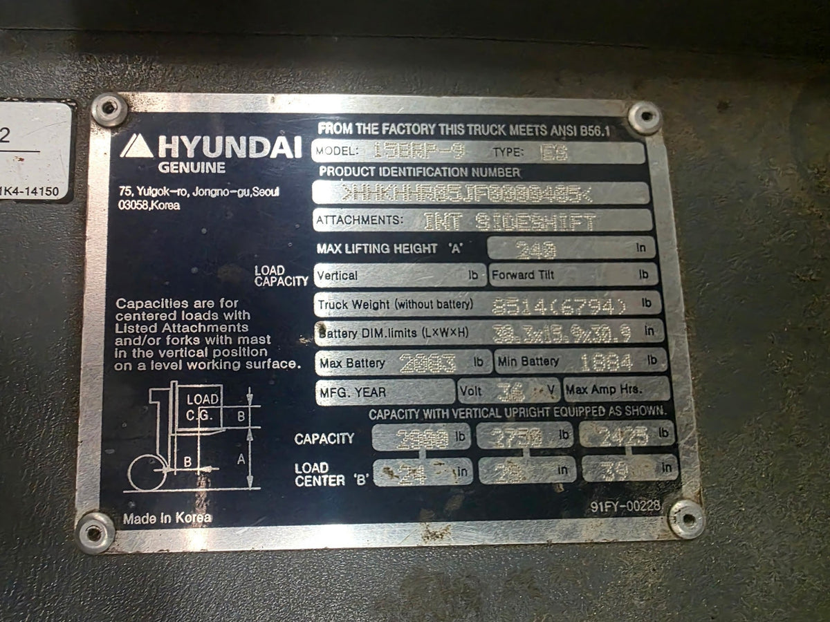 2022 HYUNDAI 15BRP-9