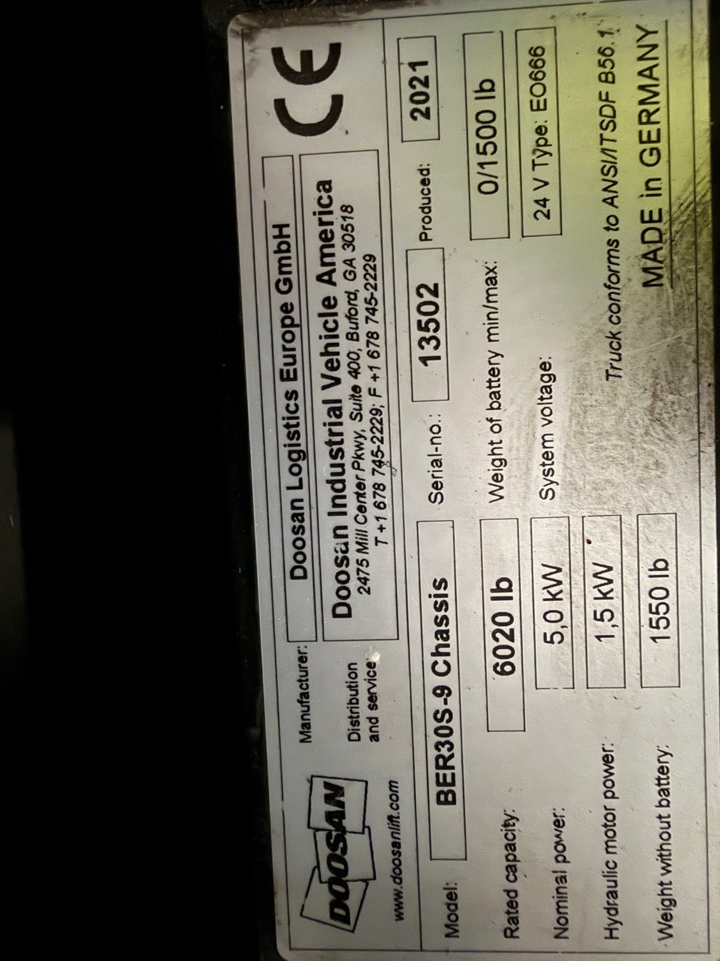 2020 Doosan BER30S-9
