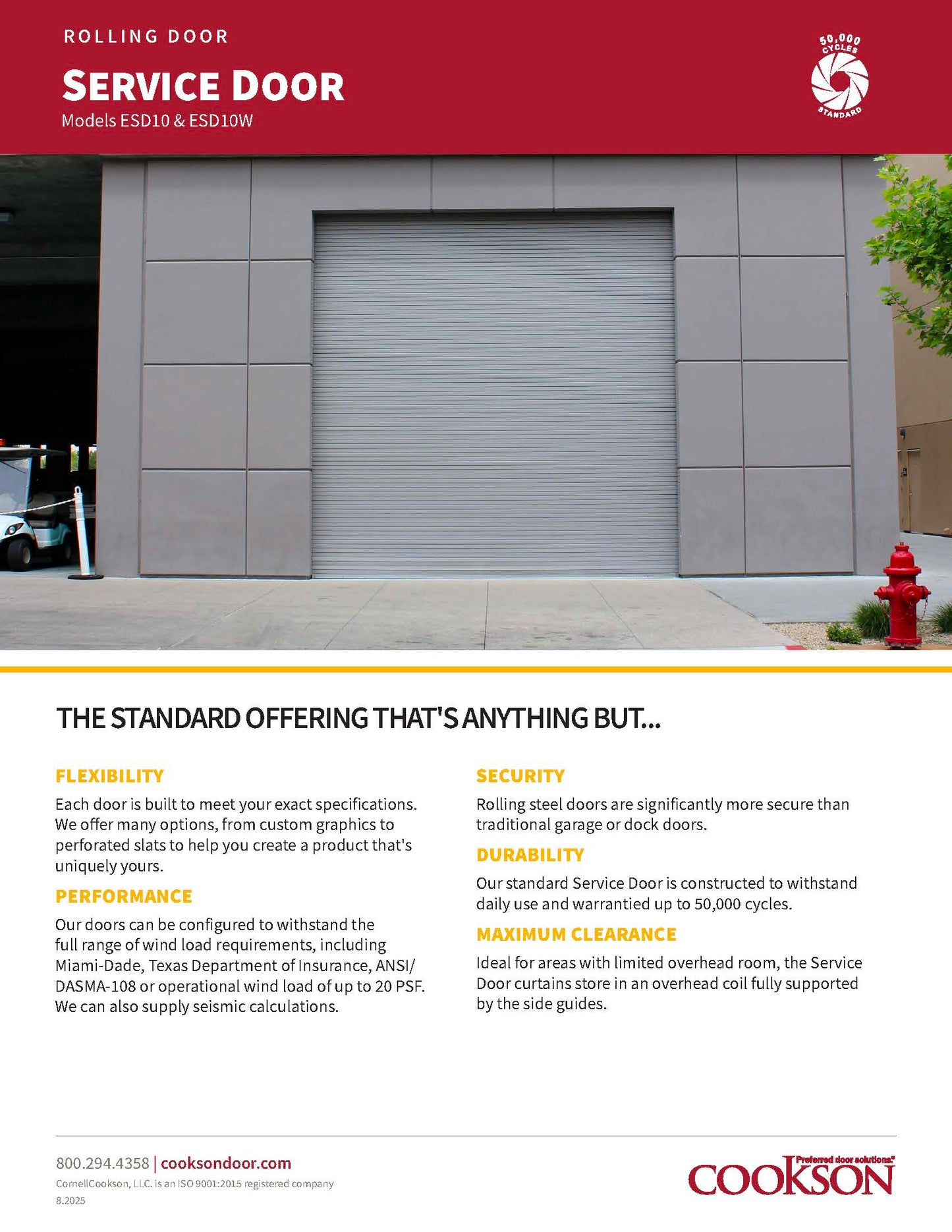 Cookson ESD10 Overhead Door