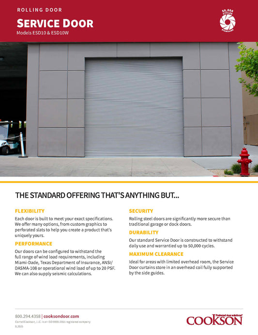 Cookson ESD10 Overhead Door
