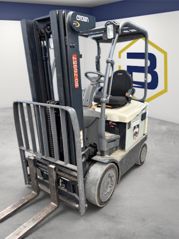 Burwell Material Handling 2021 Crown FC5215-40 electric sit-down cushion tire forklift for warehouse operations