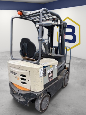 Burwell Material Handling 2021 Crown FC5215-40 electric sit-down cushion tire forklift in a warehouse setting