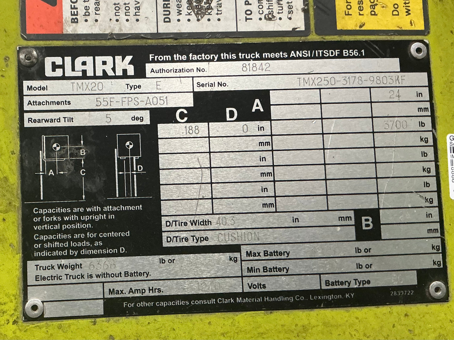 2016 CLARK TMX20