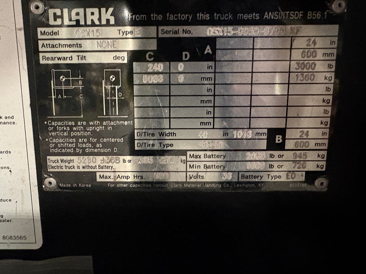 2019 Clark OSX15