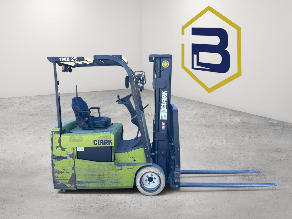 Burwell Material Handling 2016 Clark TMX25 3-wheel electric forklift with non-marking tires and sideshifter attachment