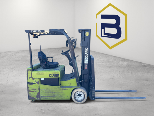 Burwell Material Handling 2016 Clark TMX25 3-wheel electric forklift with non-marking tires and sideshifter attachment