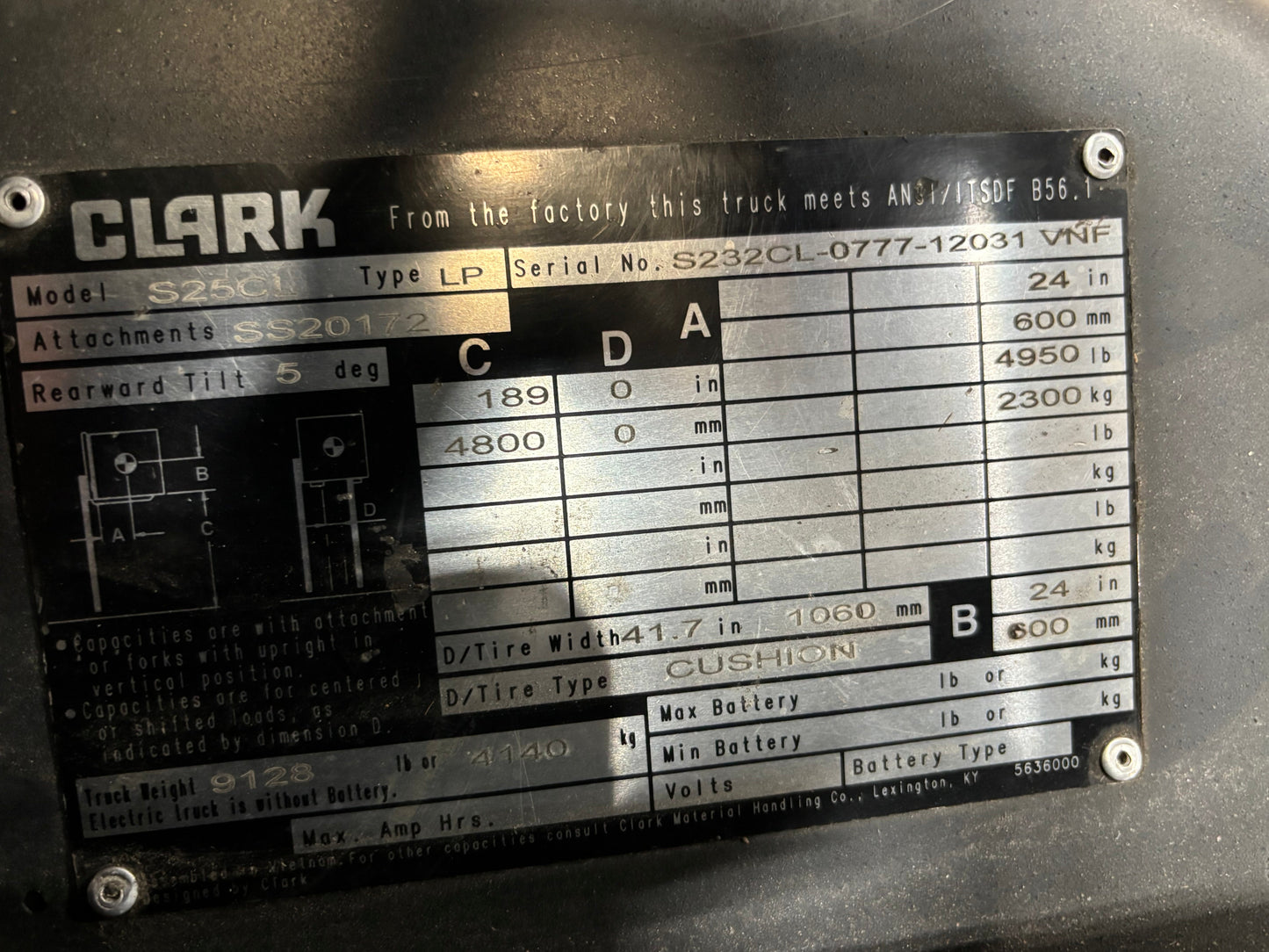 2000 CLARK S25CL