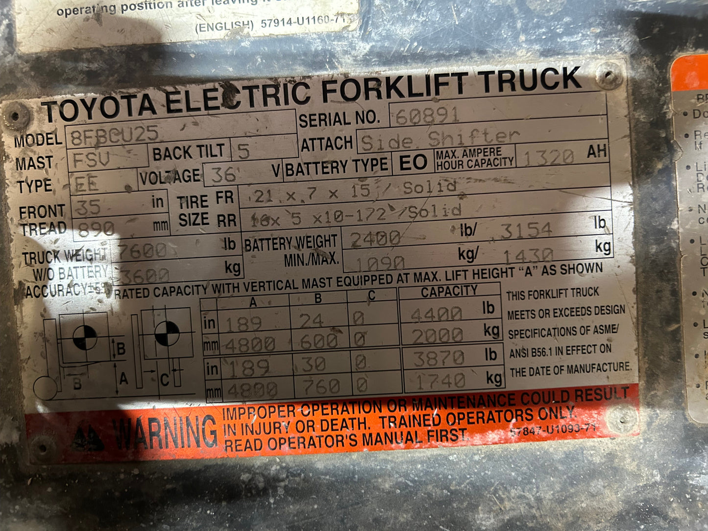 2011 TOYOTA 8FBCU25