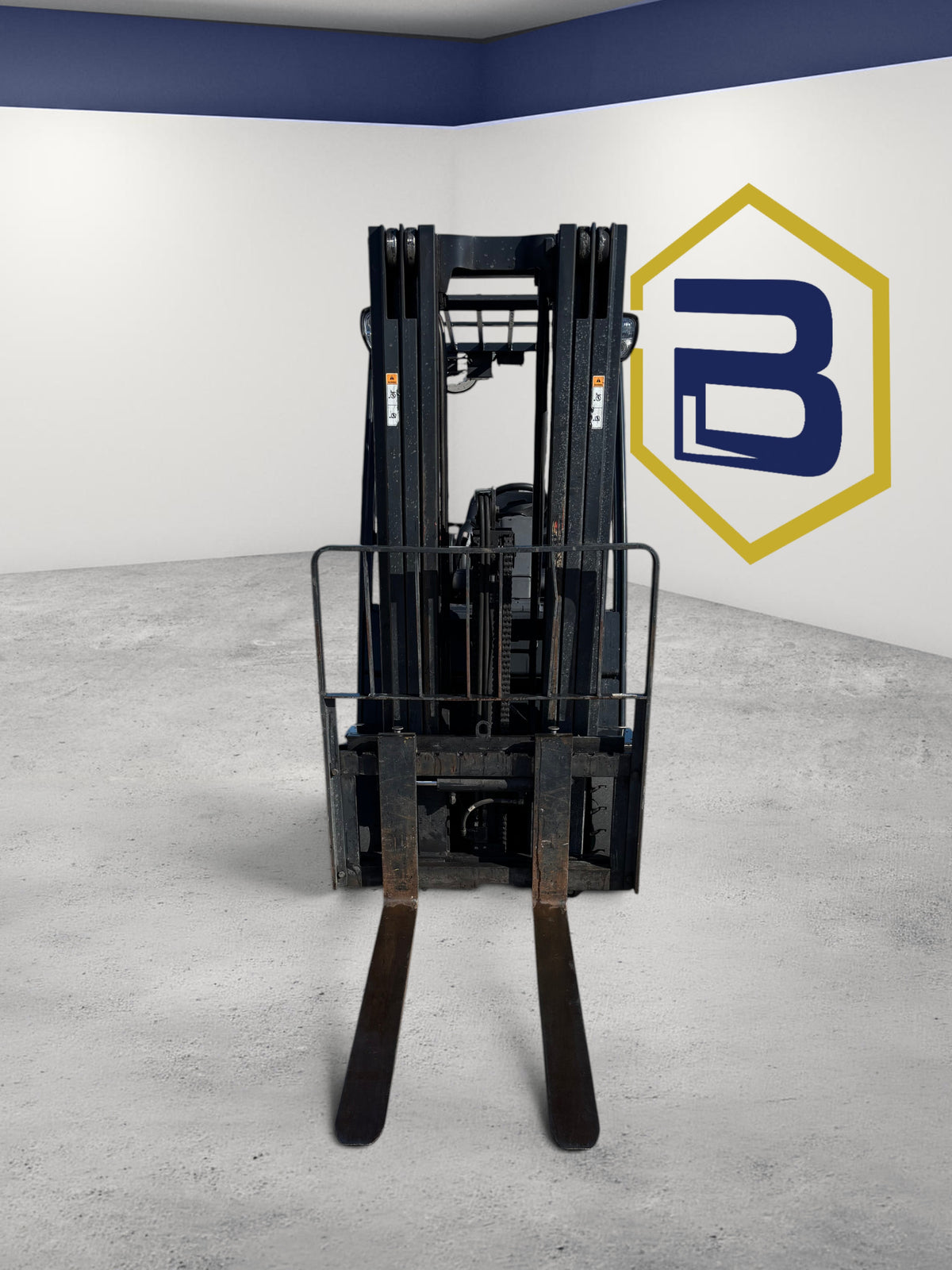 Burwell Material Handling 2019 Doosan GC30S-9 cushion-tire forklift with triple-stage mast in an outdoor lot