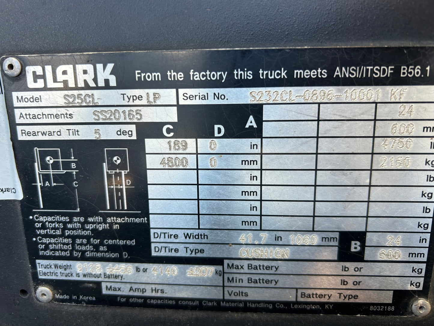 2019 CLARK S25C