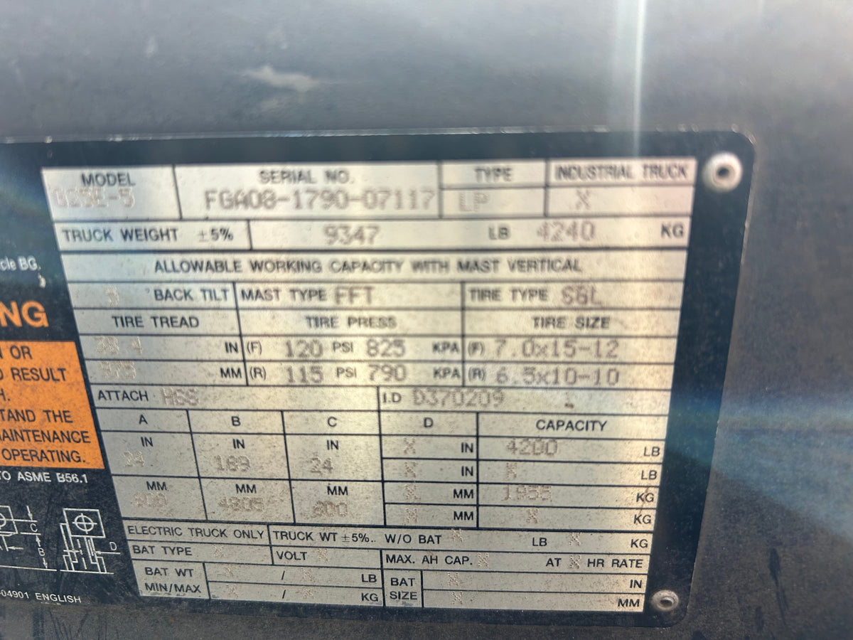 2016 DOOSAN G25E-5LP