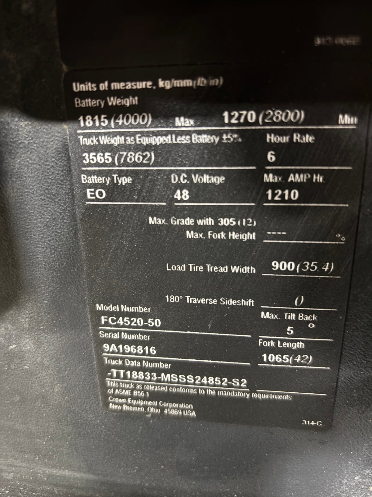 2013 CROWN FC4520-50