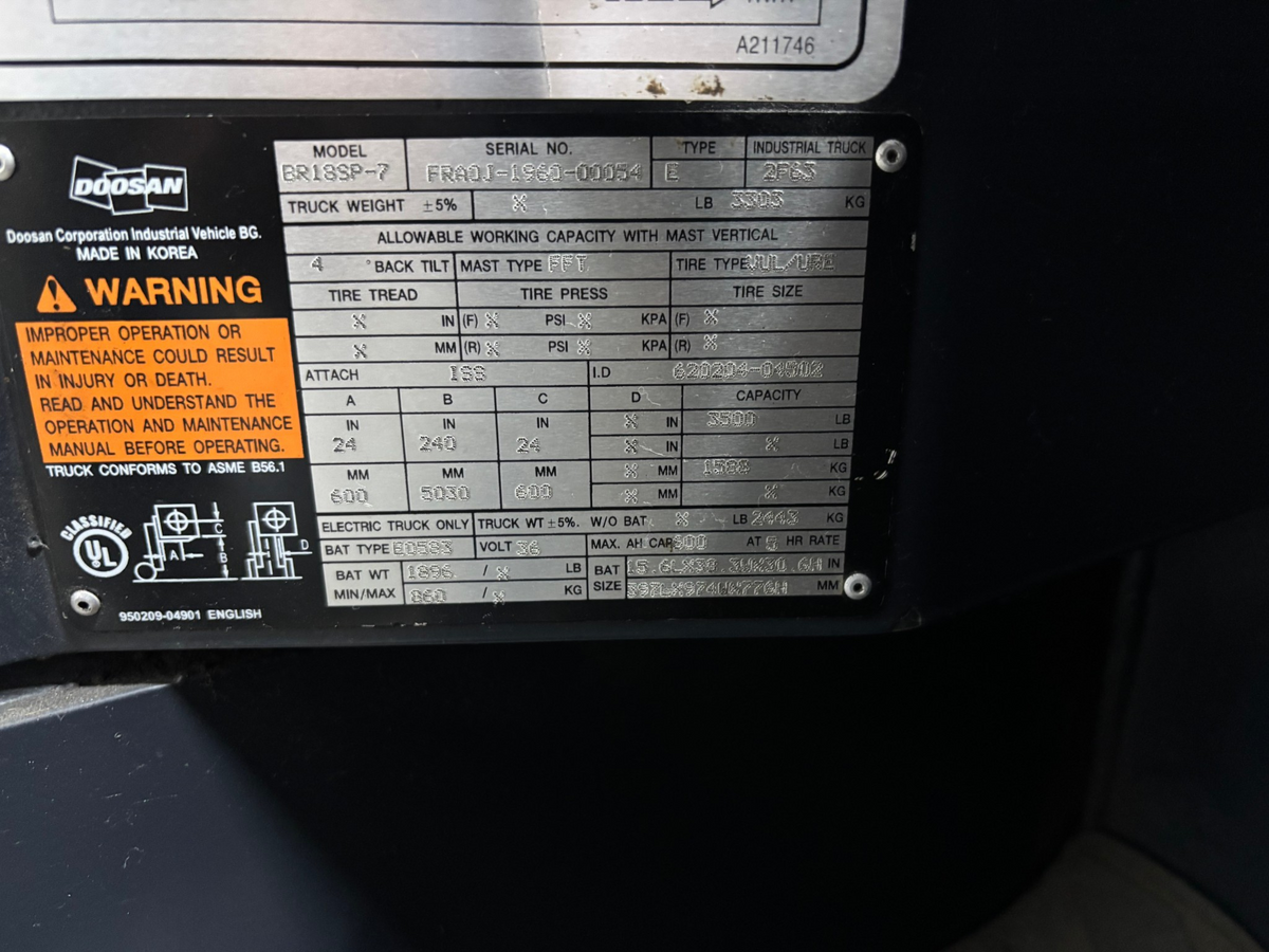 2020 Doosan BR18SP-7