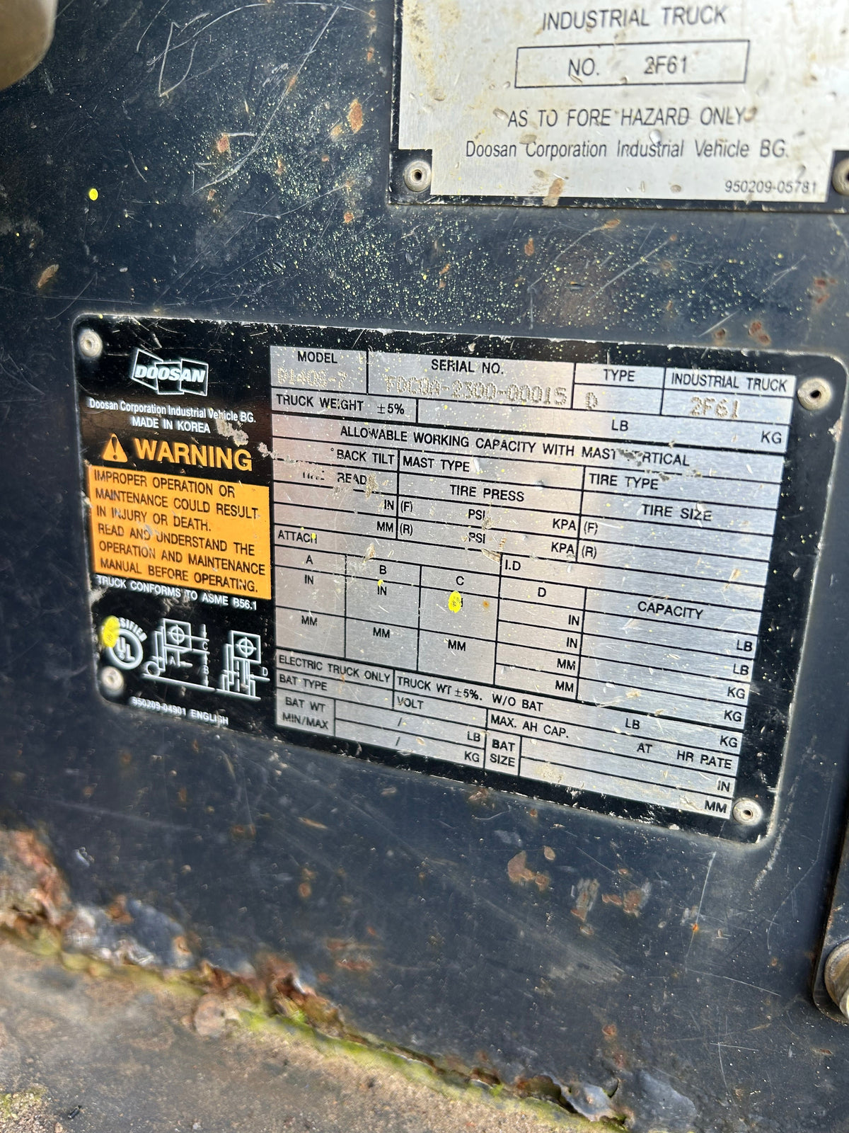 2017 DOOSAN D140S-7