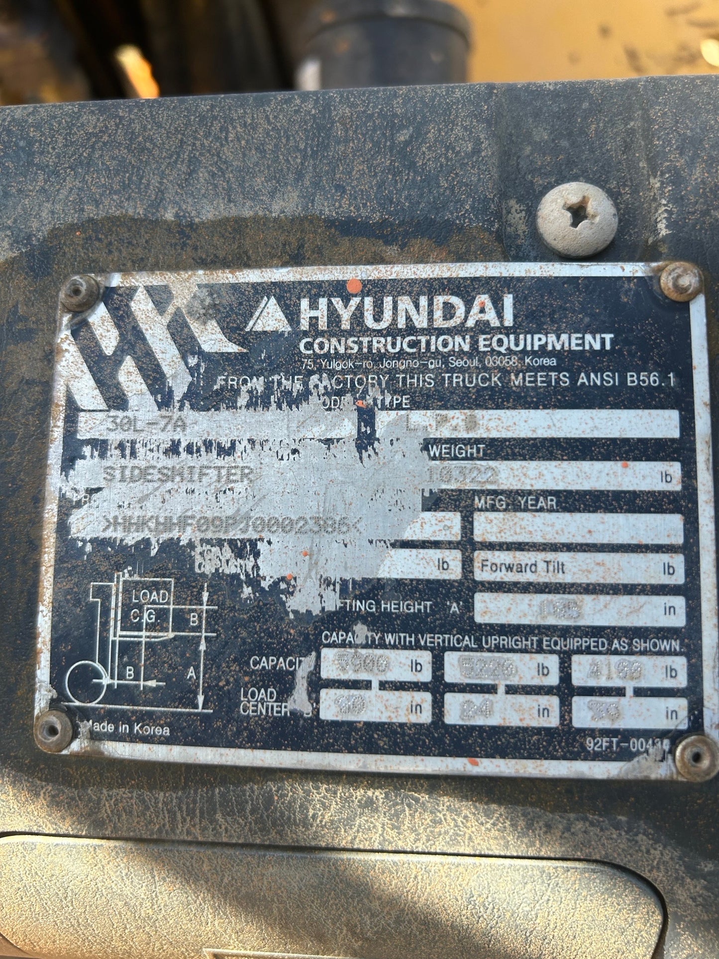 2018 HYUNDAI 30L-7A