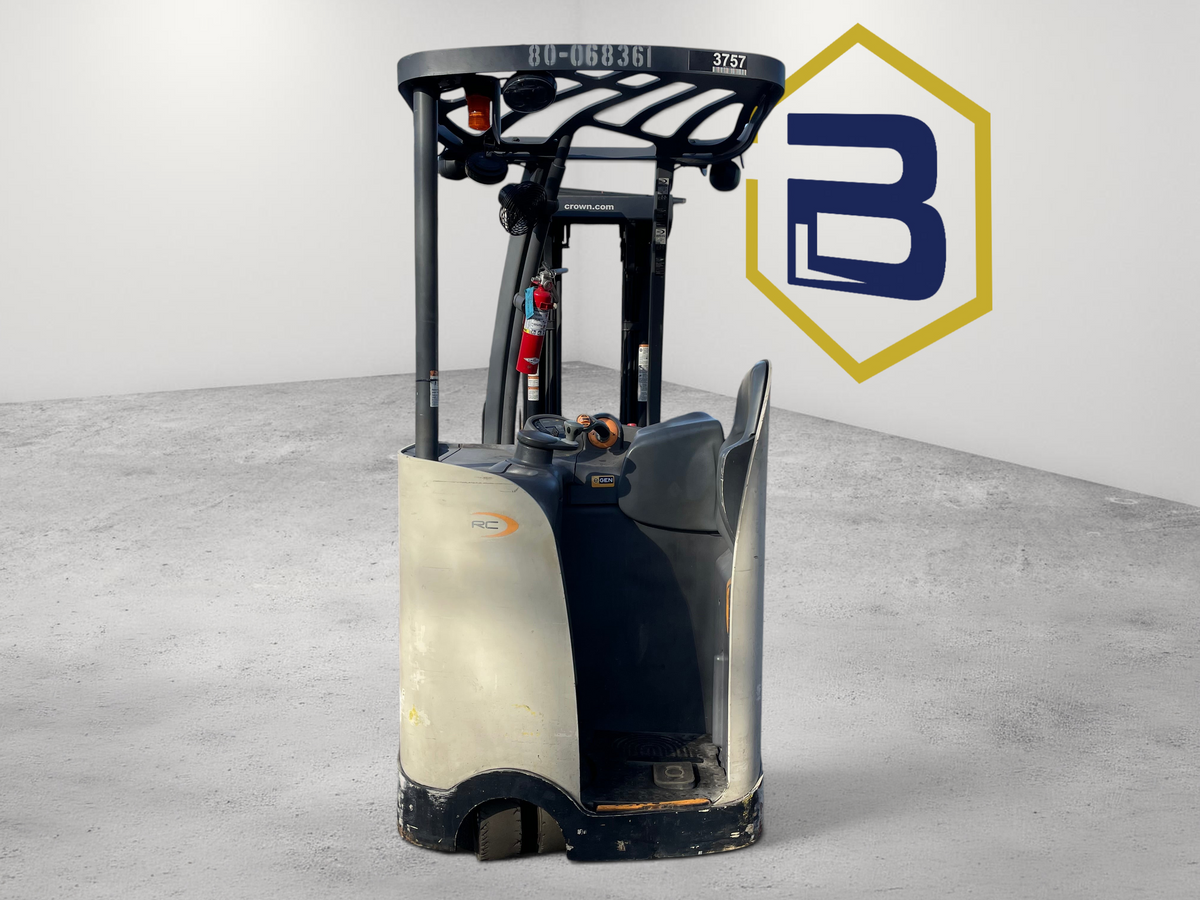 Burwell Material Handling 2020 Crown RC5535-35 electric stand-up forklift with cushion tires in an outdoor lot