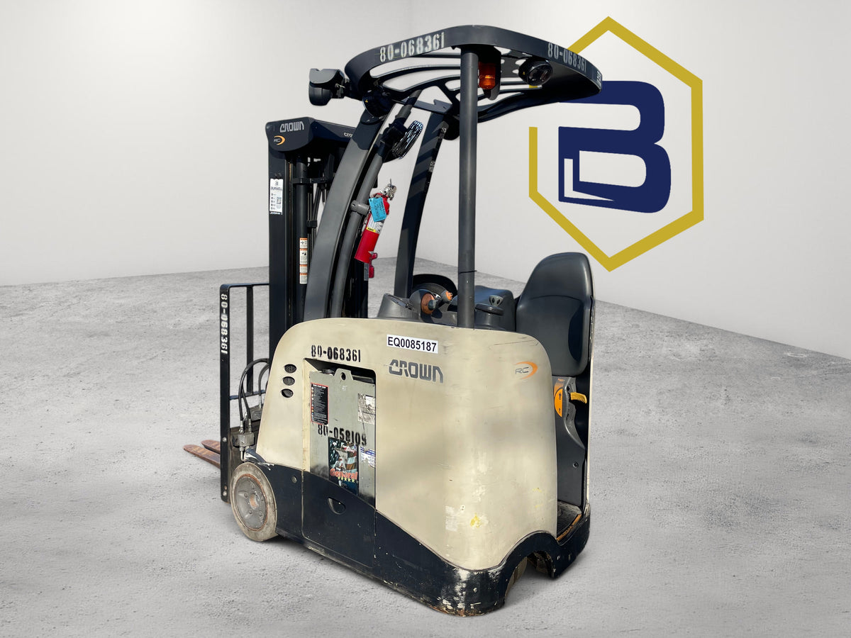 Burwell Material Handling 2020 Crown RC5535-35 electric stand-up forklift with cushion tires in an outdoor lot