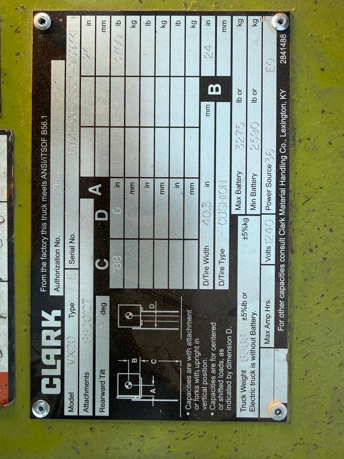 2014 CLARK TMX20