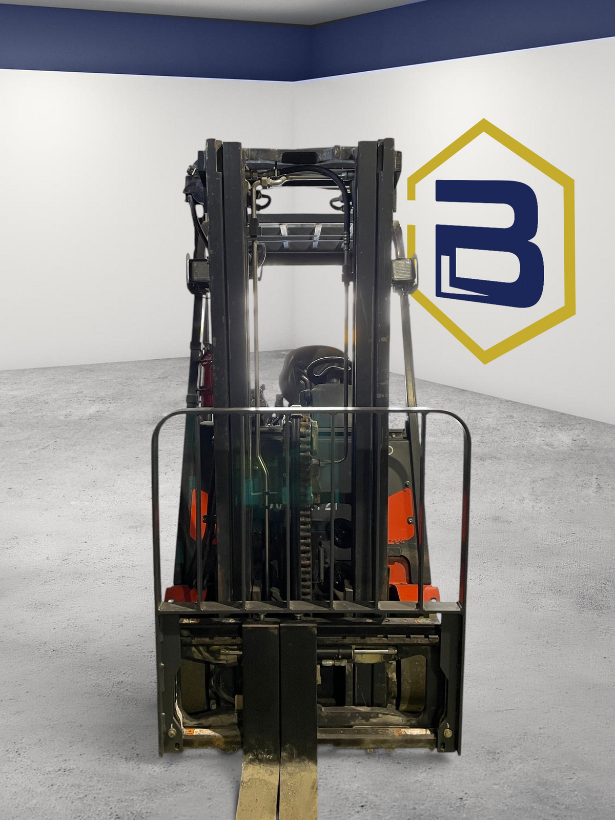 Burwell Material Handling 2016 Linde E20 electric 3-wheel sit-down forklift in a warehouse setting