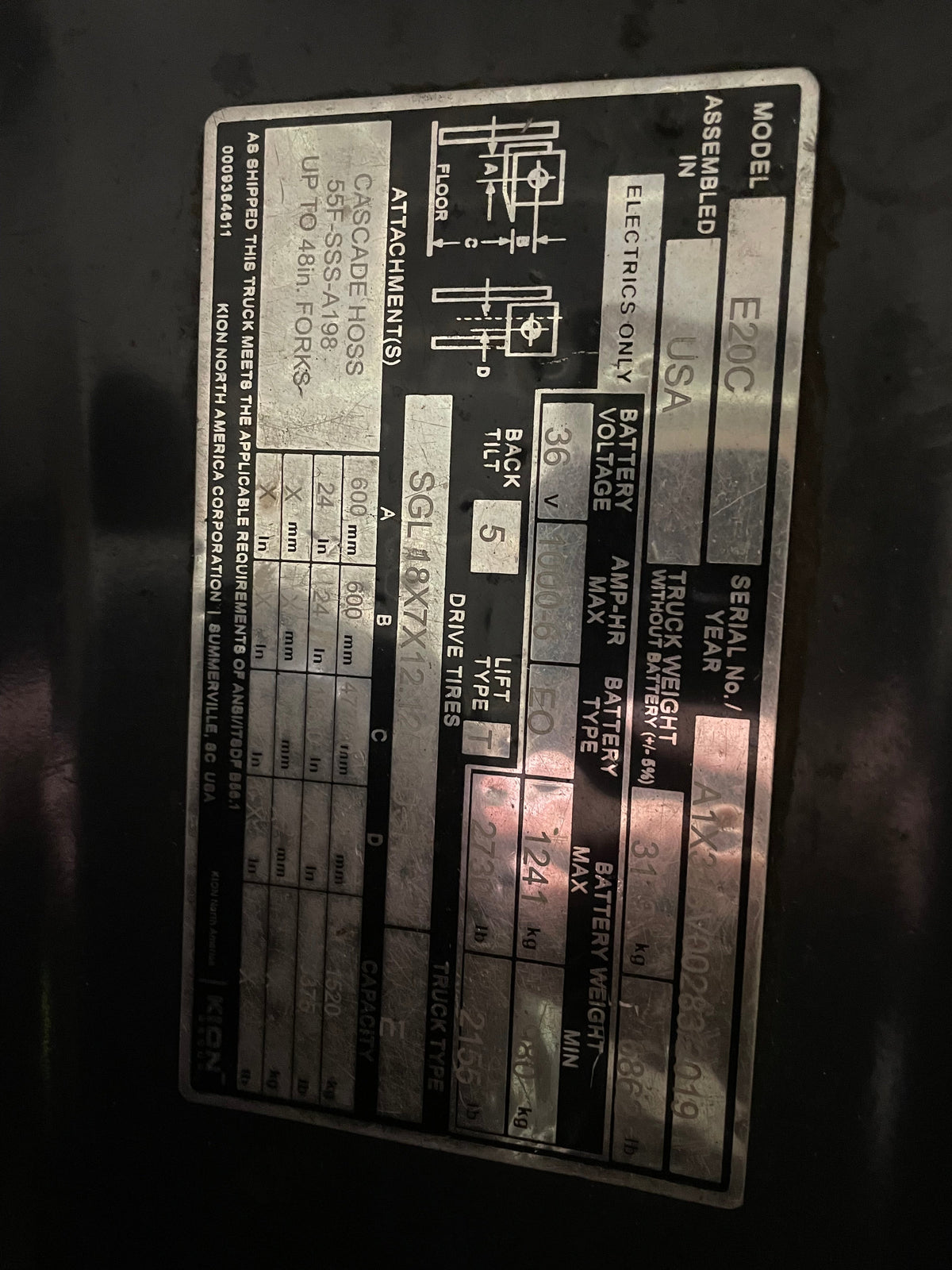 2019 LINDE E20C