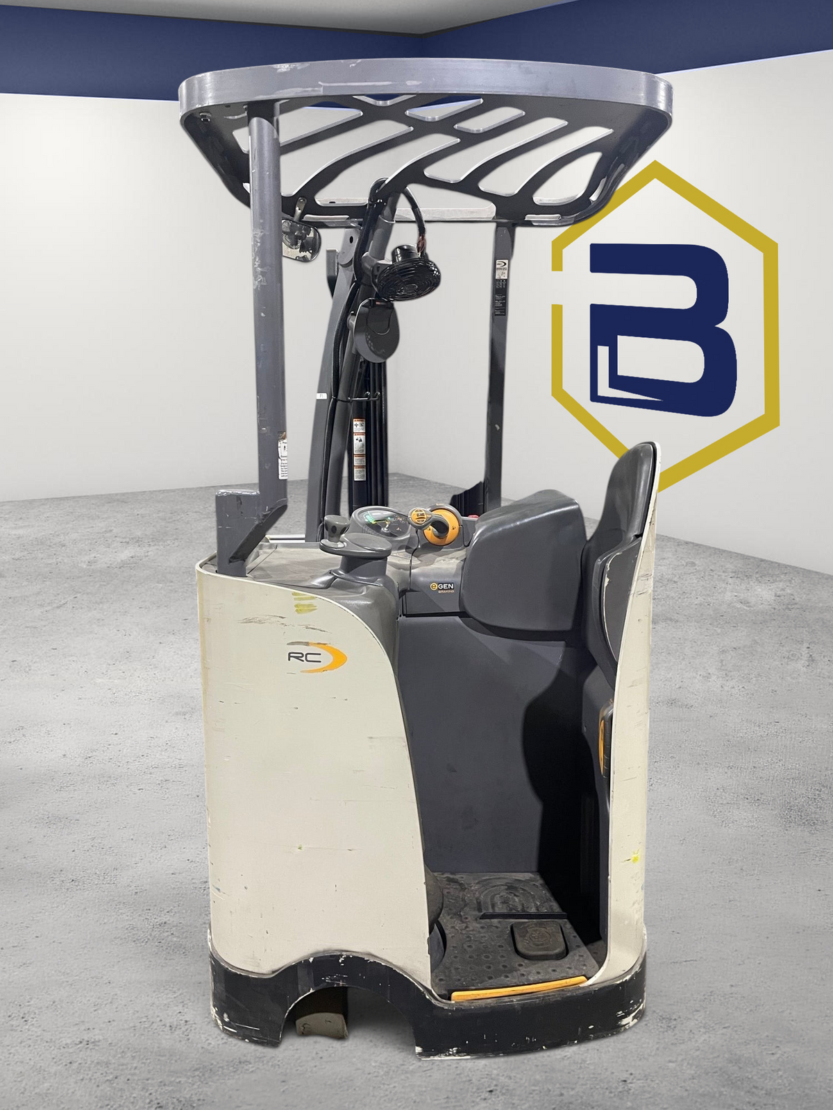 Burwell Material Handling 2017 Crown RC5545-40 electric stand-up forklift with side-stance operator cabin