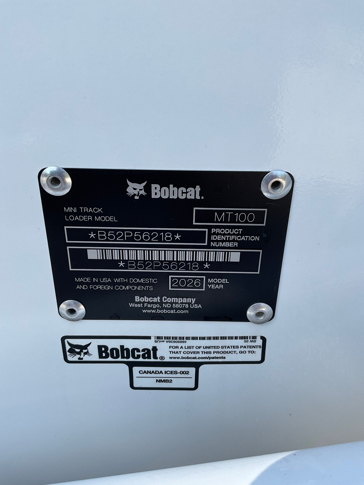 2026 BOBCAT MT100