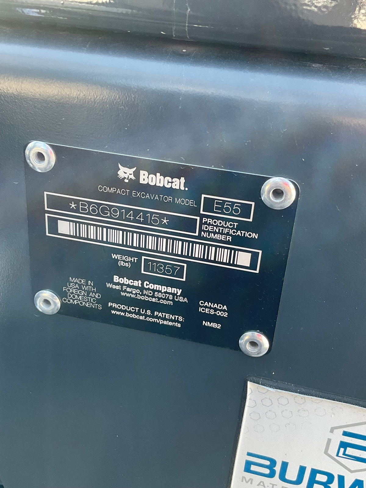2025 BOBCAT E55