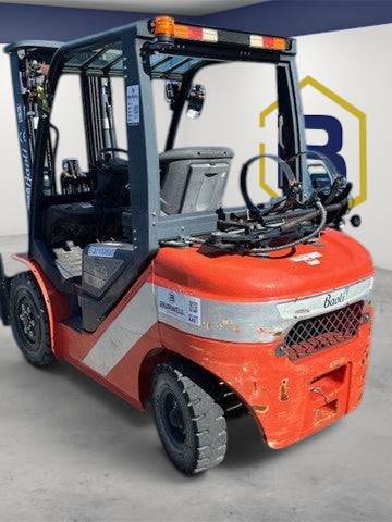 Burwell Material Handling 2022 Baoli KBG25 LPG pneumatic forklift with 5,000 lb capacity for outdoor industrial use.