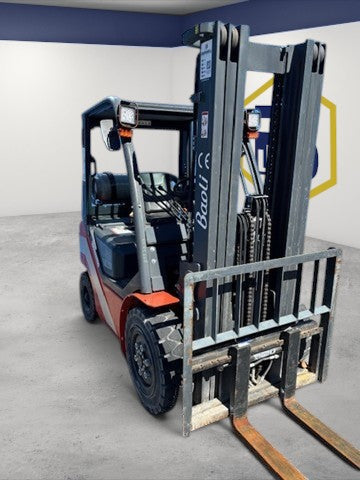 Burwell Material Handling 2022 Baoli KBG25 LPG pneumatic forklift with 5,000 lb capacity for outdoor industrial use