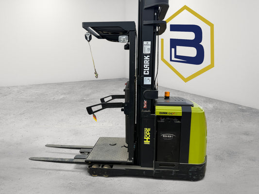 Burwell Material Handling 2022 CLARK OSX15 electric order picker forklift with lime green and black chassis