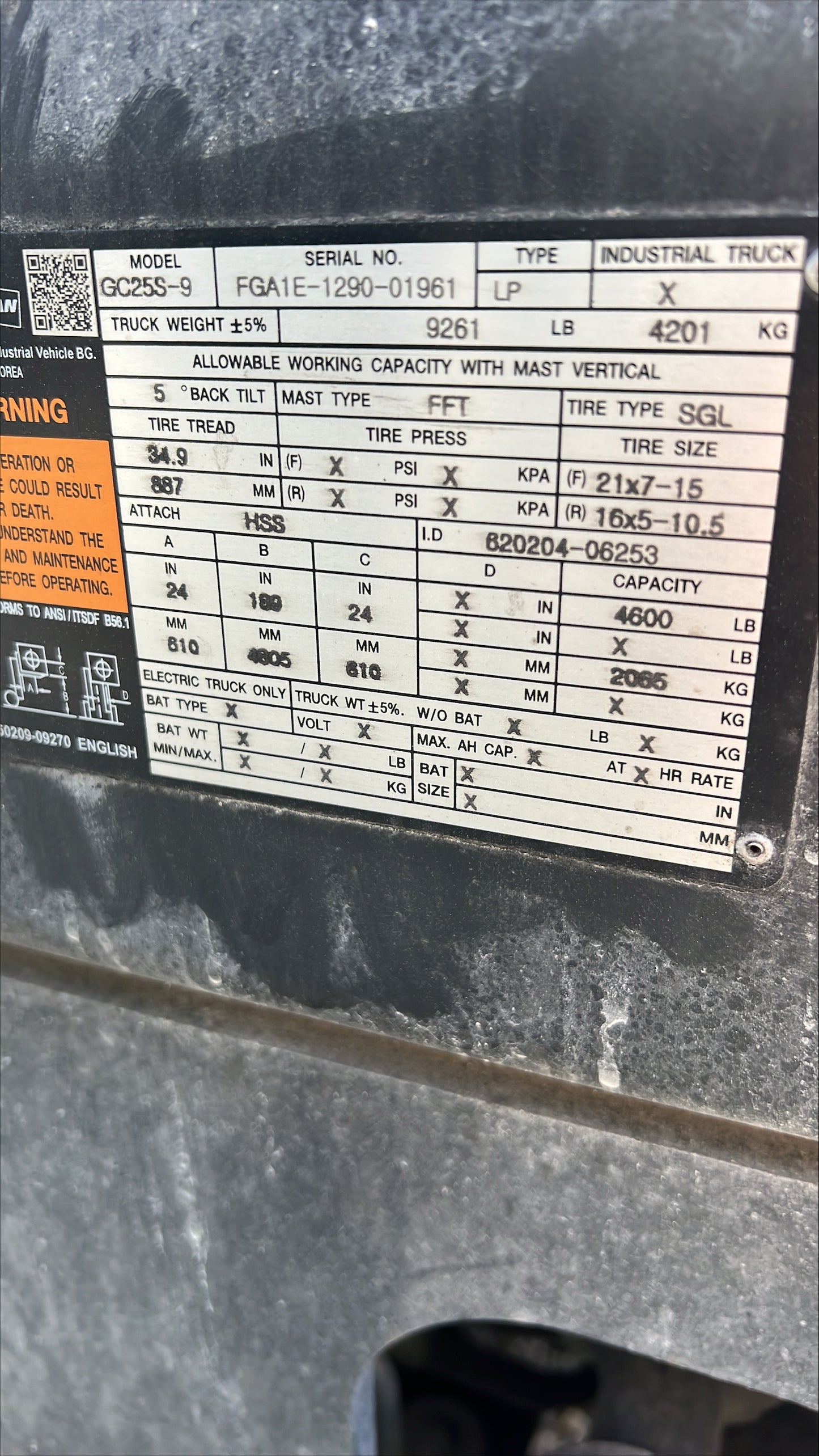 2021 DOOSAN GC25S-9