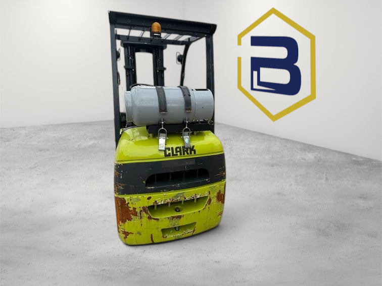 Burwell Material Handling 2018 CLARK C30C cushion-tire forklift with LPG tank in lime green and black finish